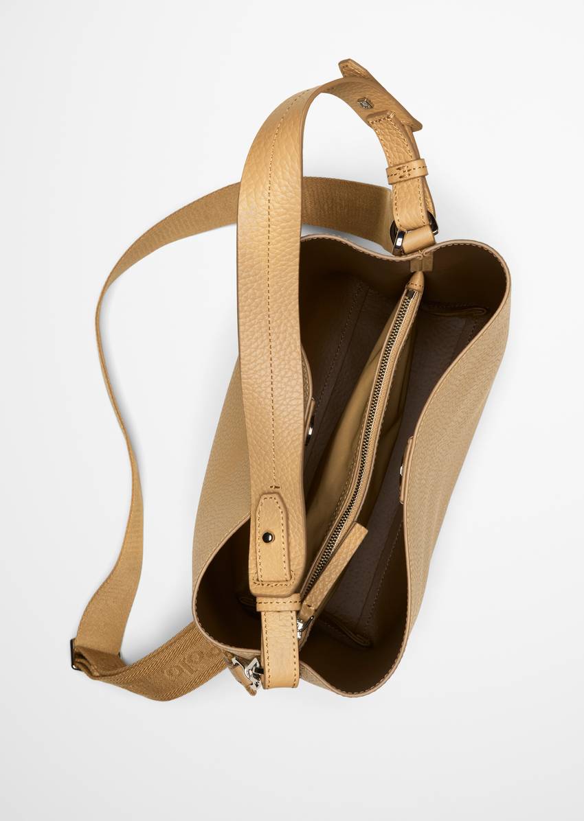 Hobo bag medium made from grained cowhide