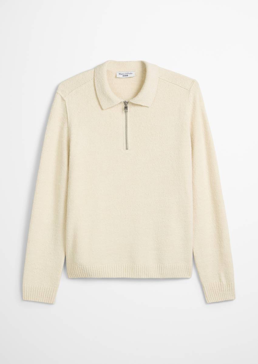 Bouclé knit sweater relaxed made from organic cotton