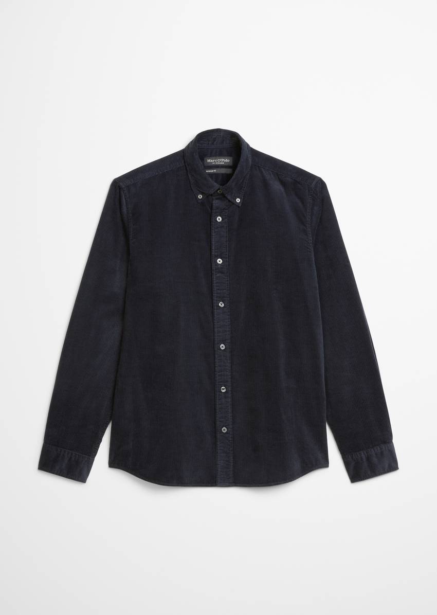 Corduroy shirt regular with button-down collar