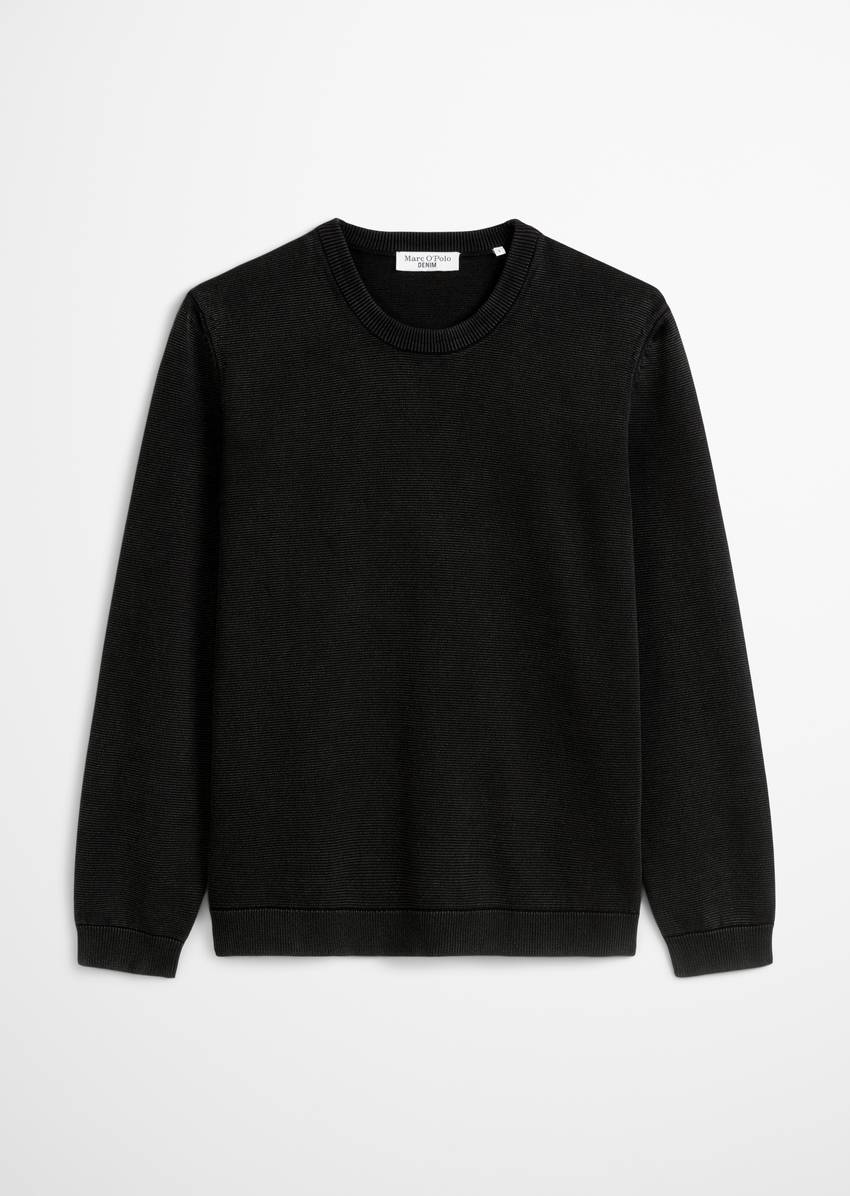 Garment dye sweater regular made from pure organic cotton