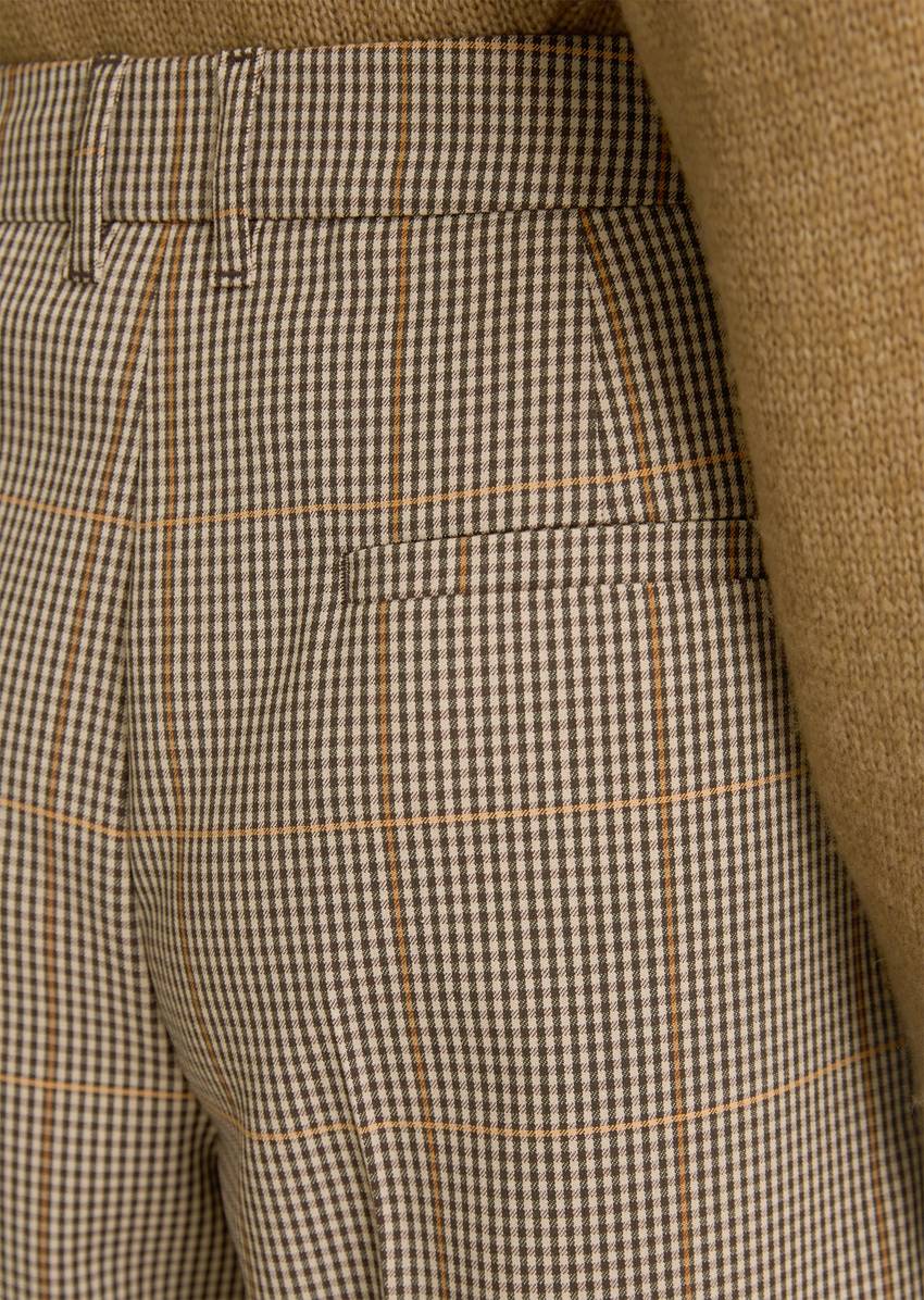 Suit-style trousers wide made from a polyester-wool-viscose mix