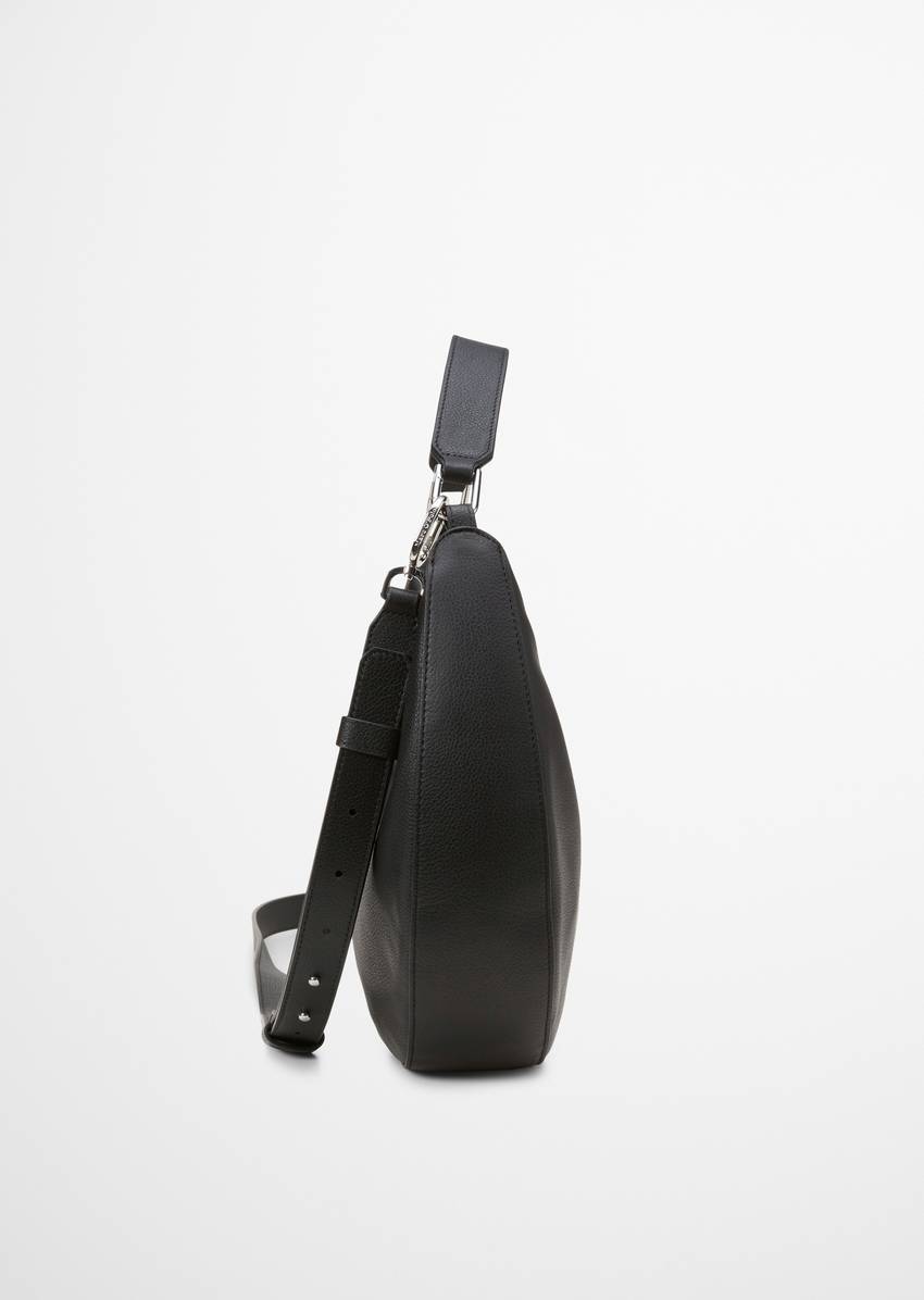 Crossbody bag small made from finely grained cowhide