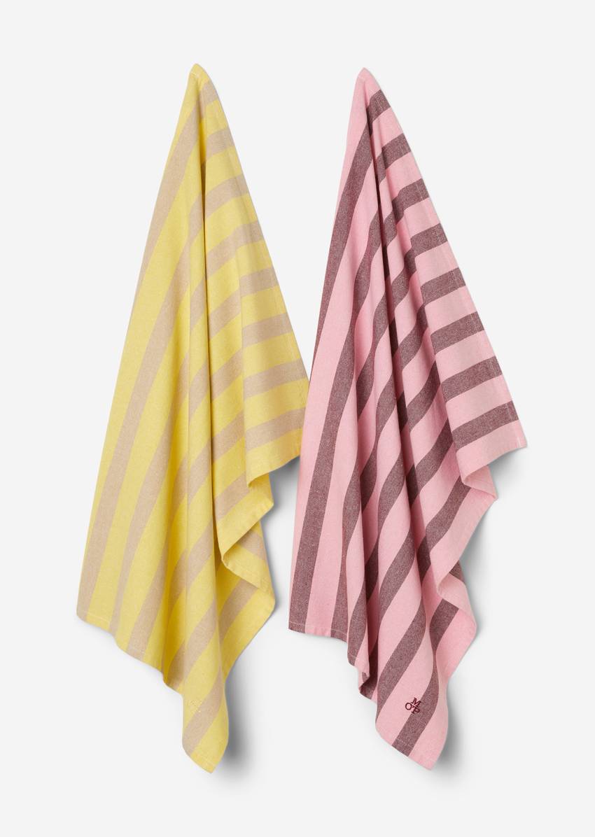 Striped tea towel In pack of 2