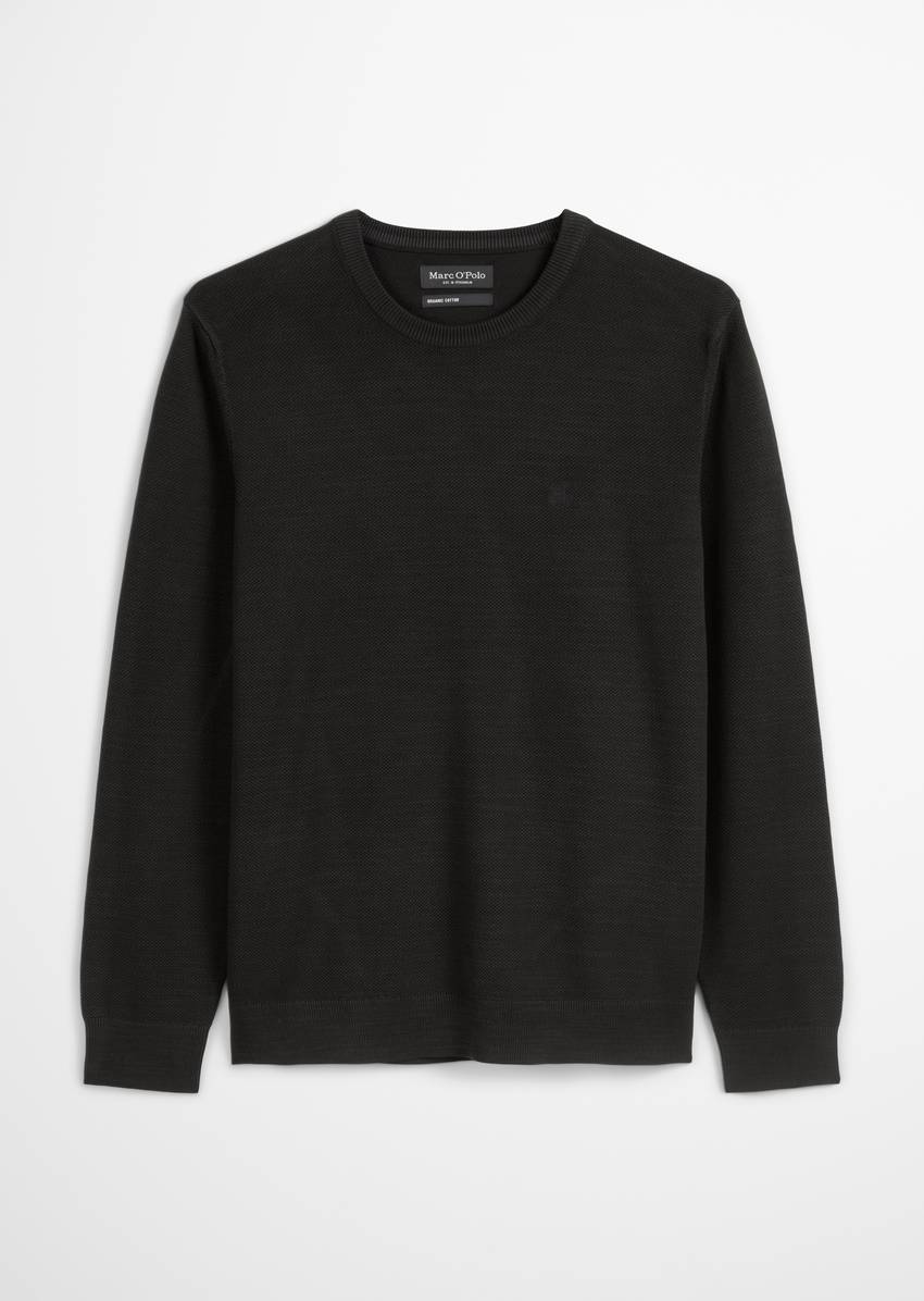 Sweater regular made from organic cotton piqué