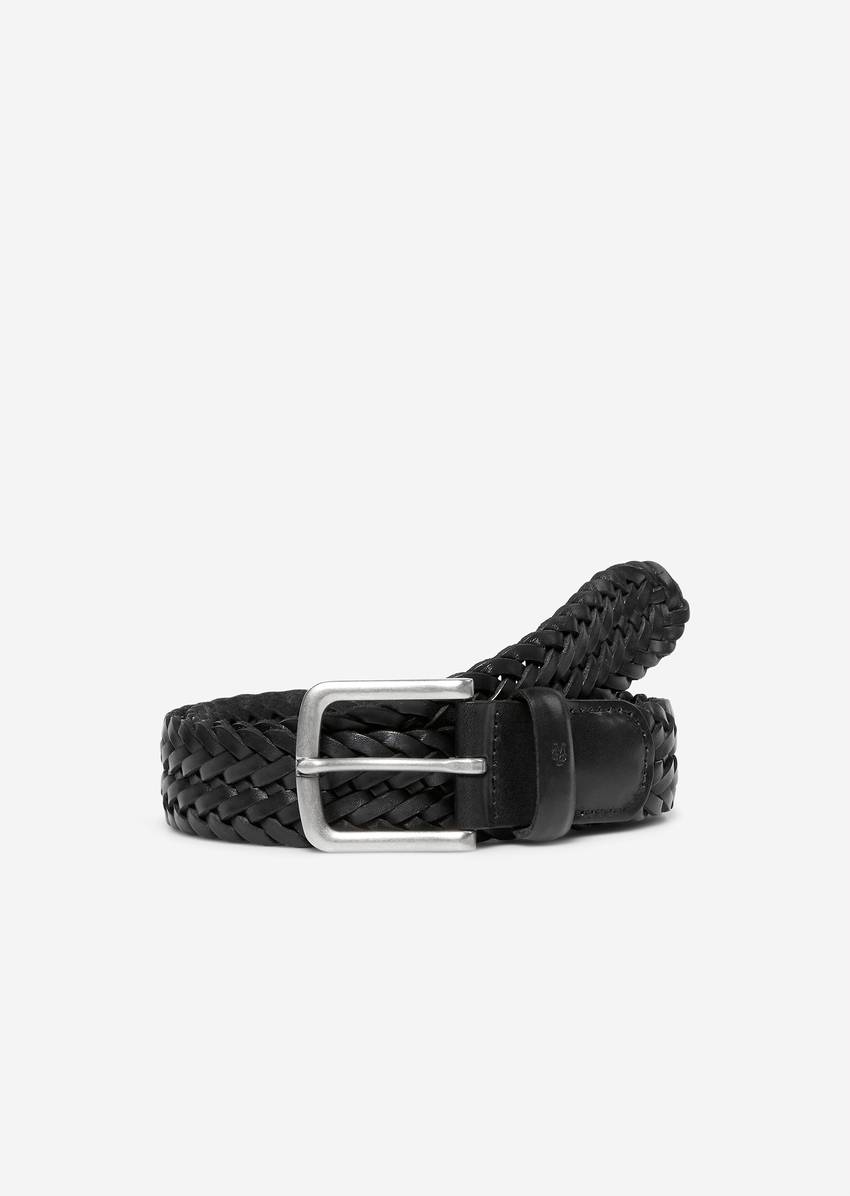 Braided belt made from fine cowhide