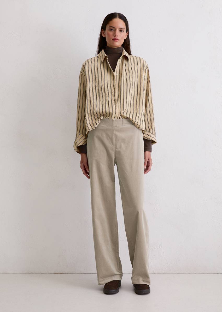 Velvet pants loose made from organic cotton stretch