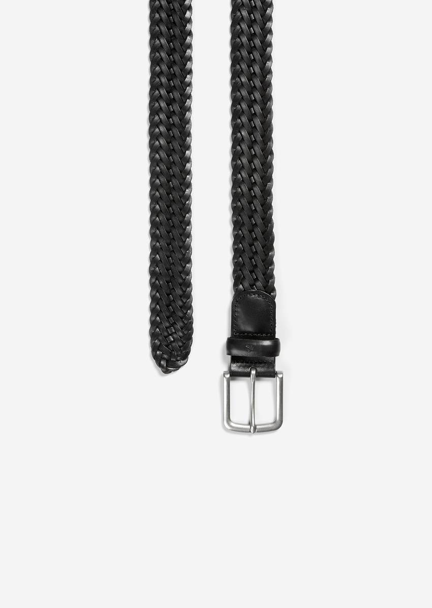 Braided belt made from fine cowhide