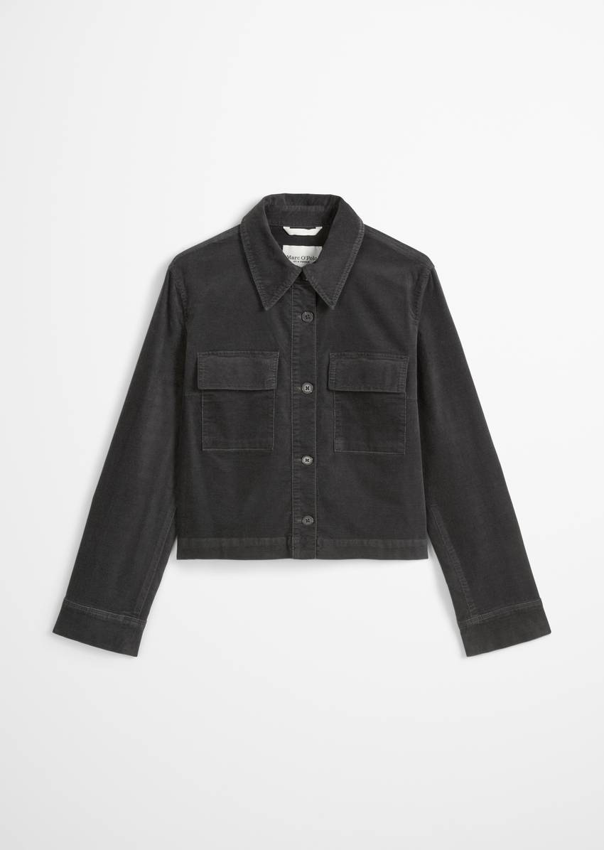 Velvet jacket regular made from organic cotton-viscose stretch