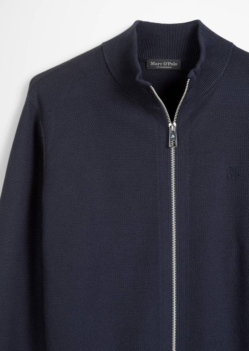 TEENS-BOYS cardigan made from organic cotton with structure