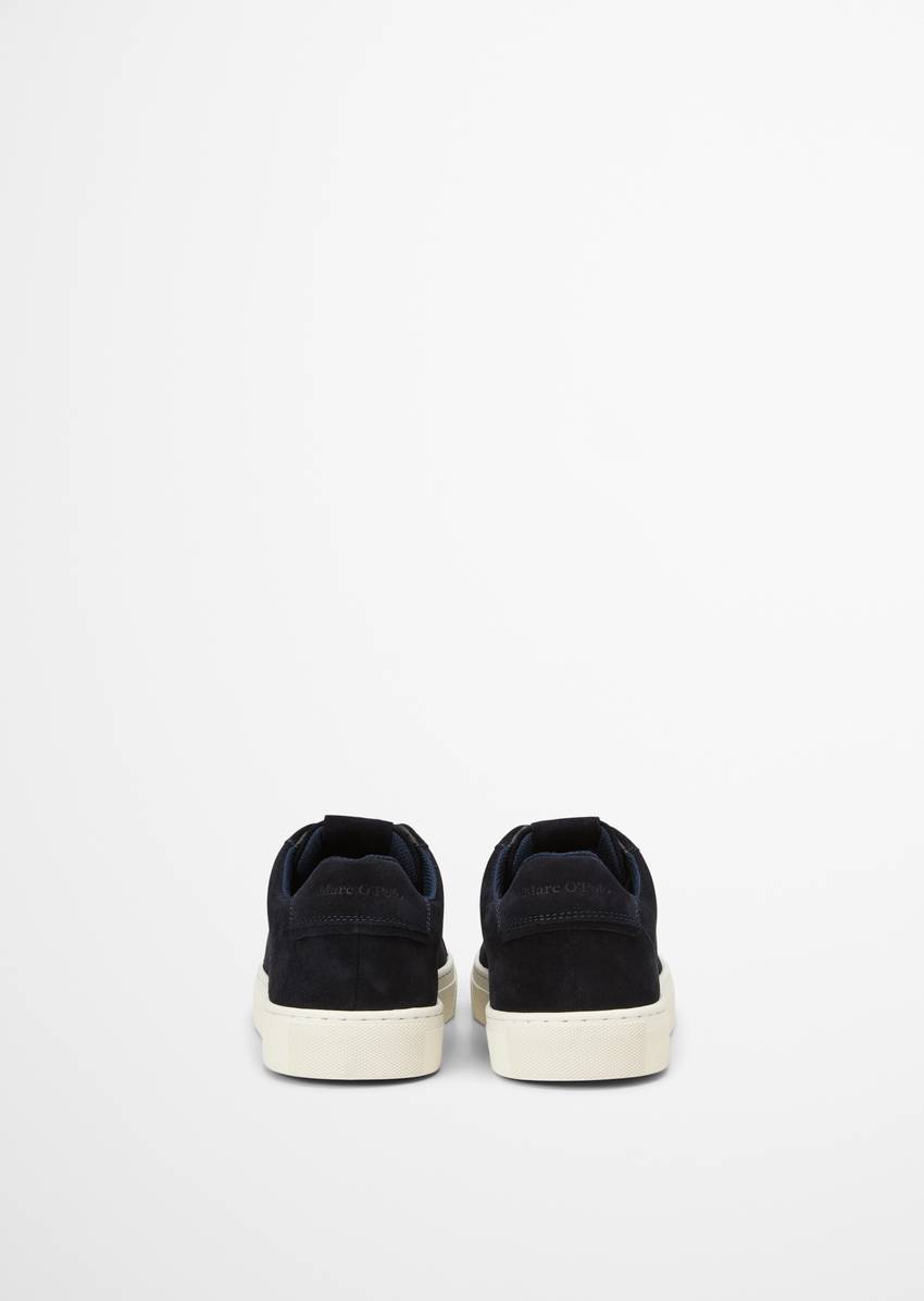 Cup sole sneaker made from soft suede