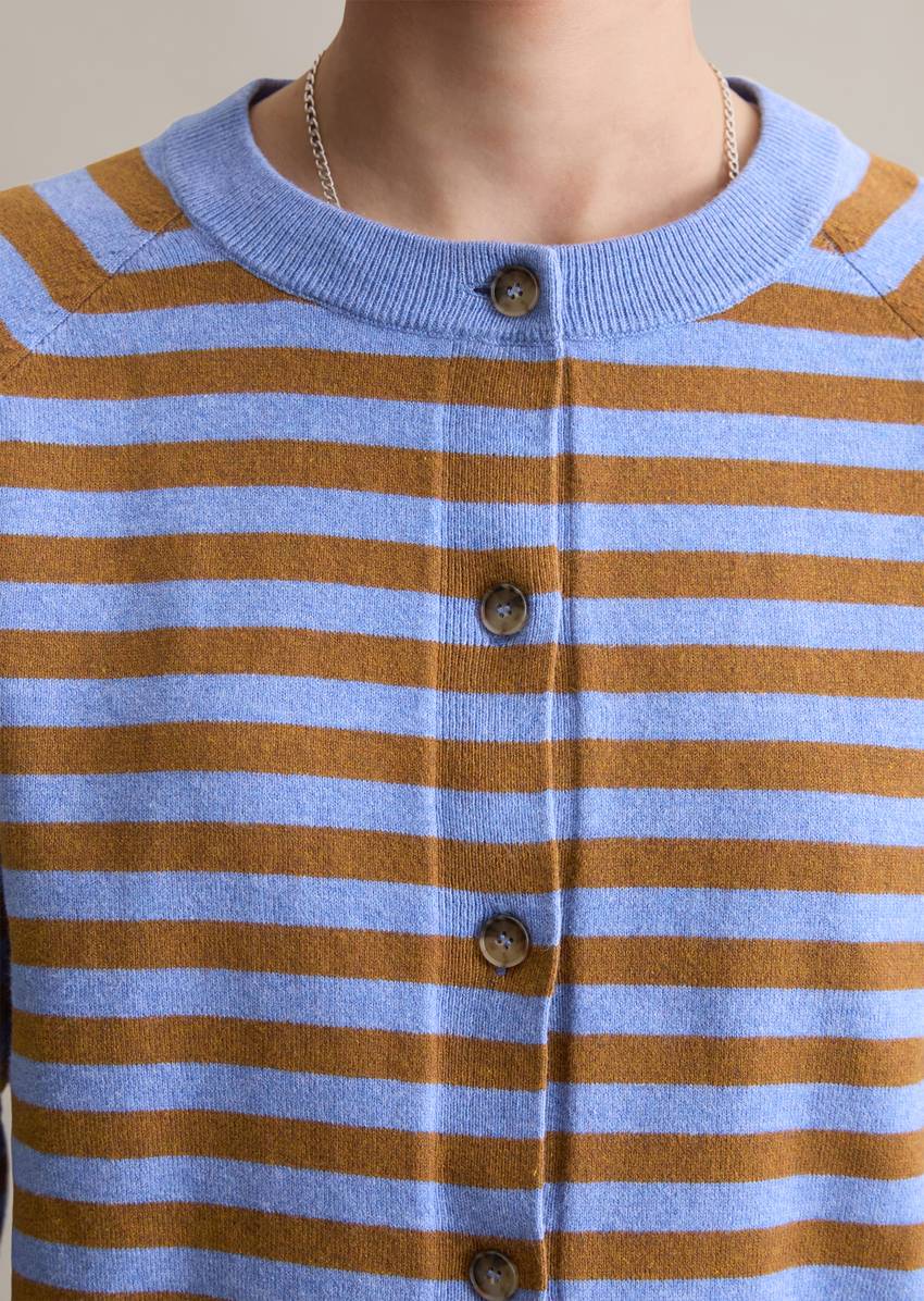 Cardigan regular made from soft cotton stretch