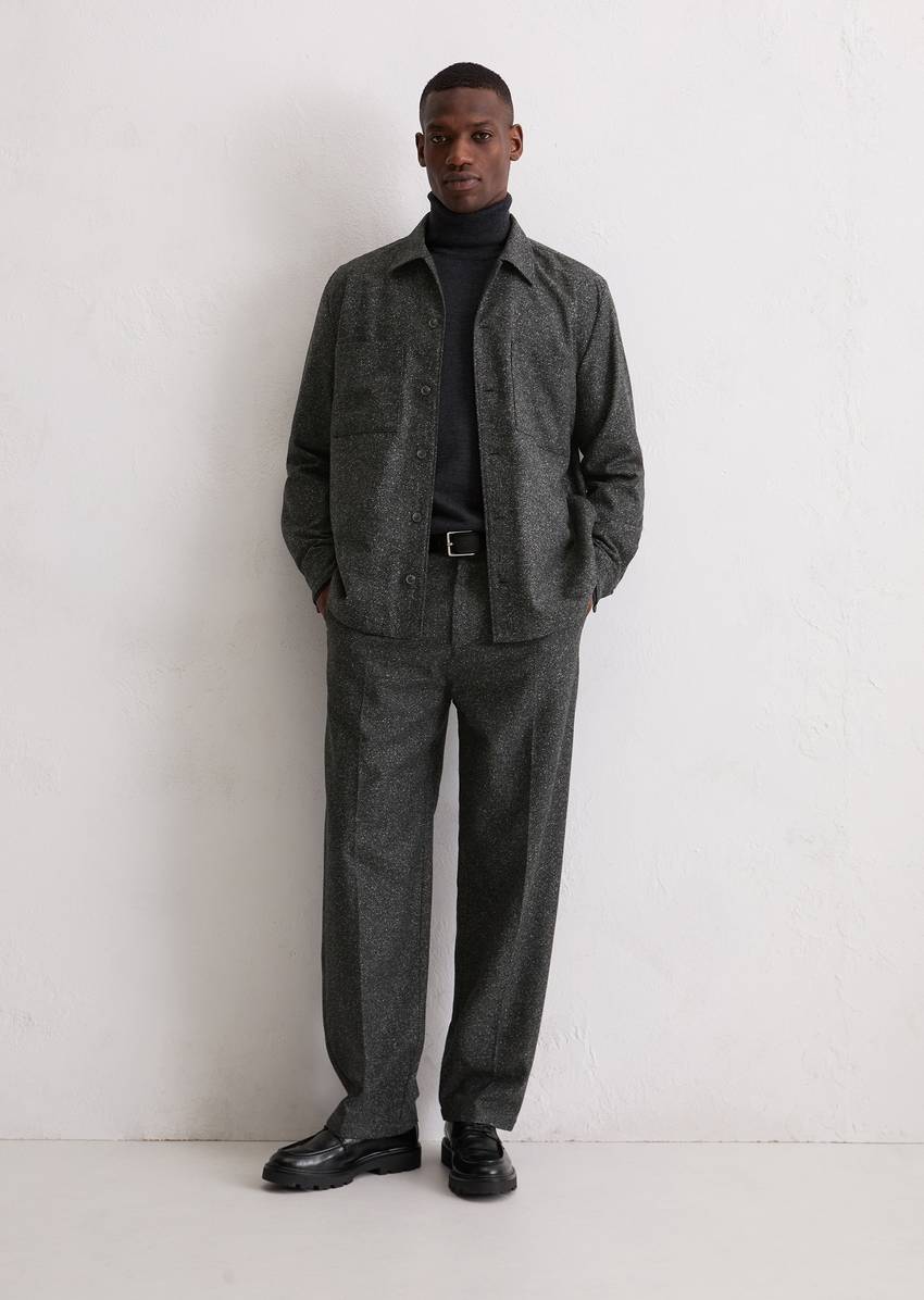 Overshirt made from an Italian sheep's wool mix