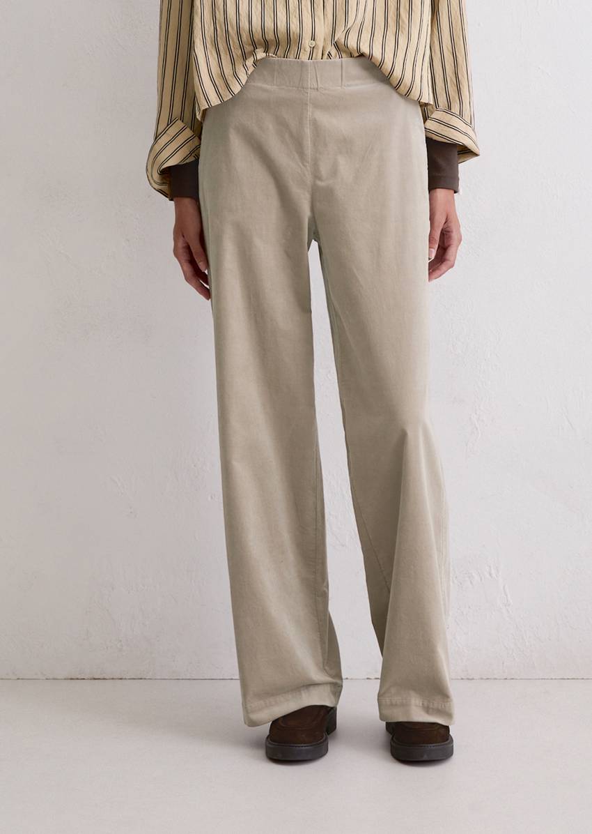 Velvet pants loose made from organic cotton stretch