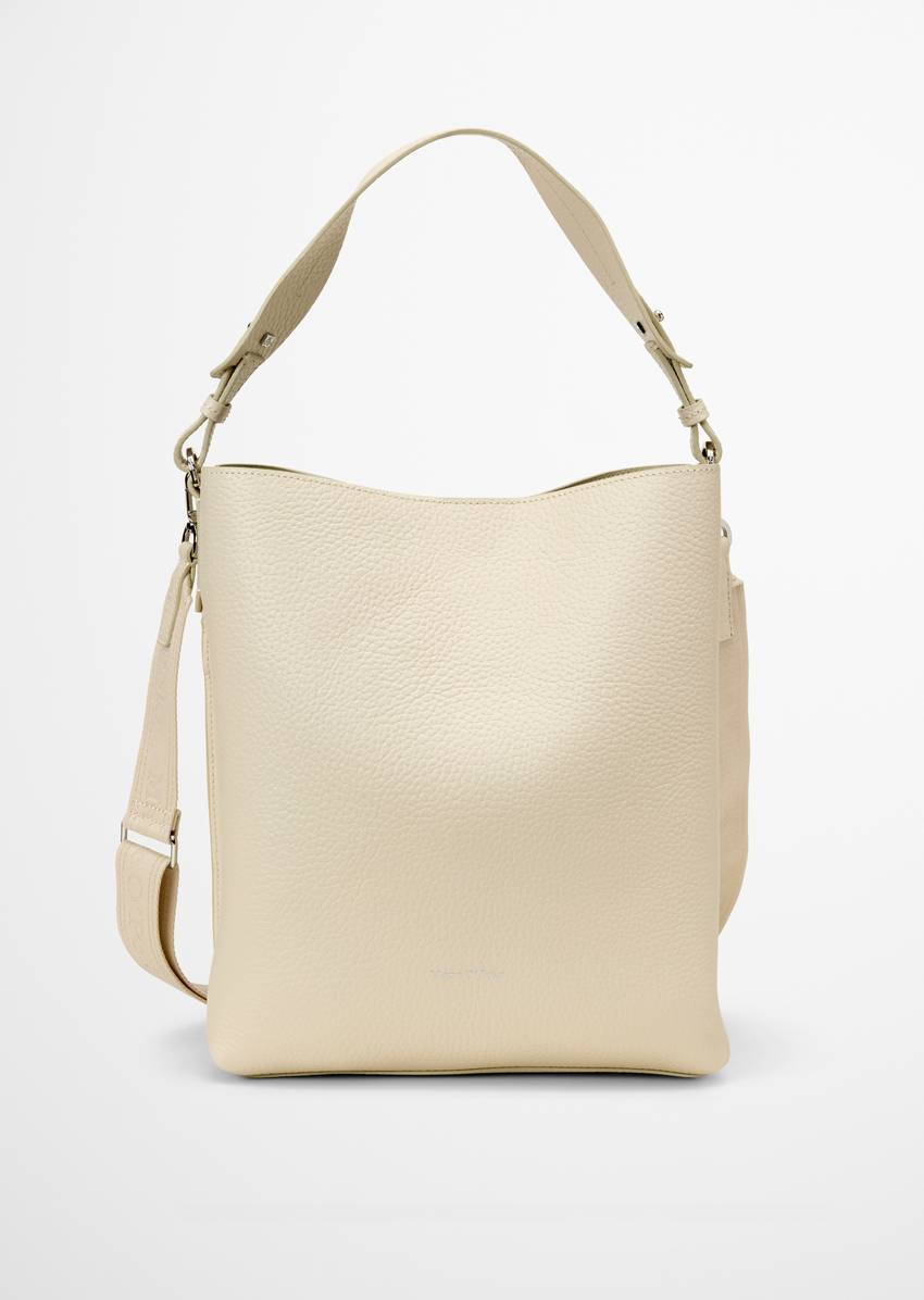 Hobo bag medium made from grained cowhide