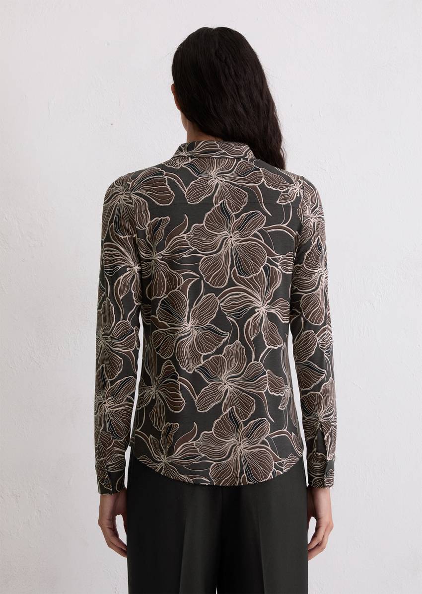 Regular jersey print blouse from LENZING™ ECOVERO™