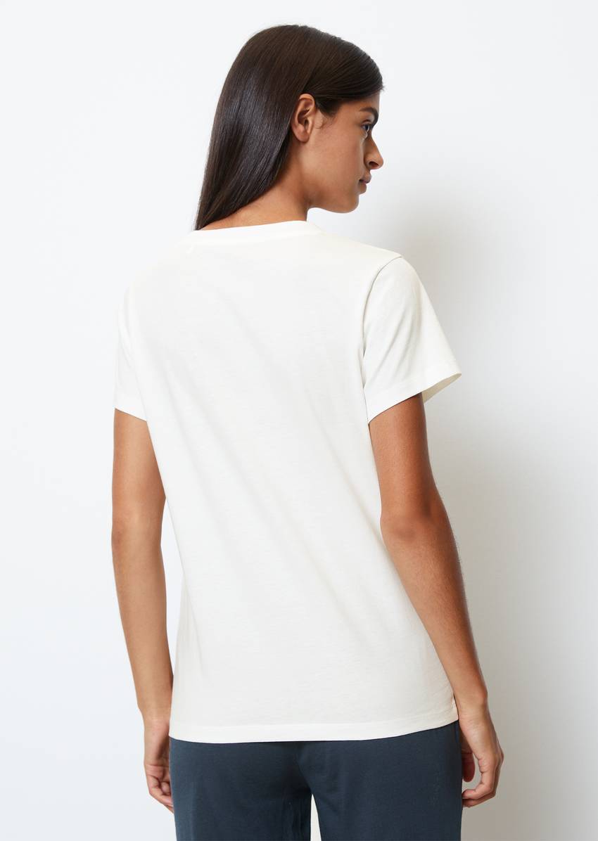 Short-sleeved lounge shirt made from organic cotton jersey