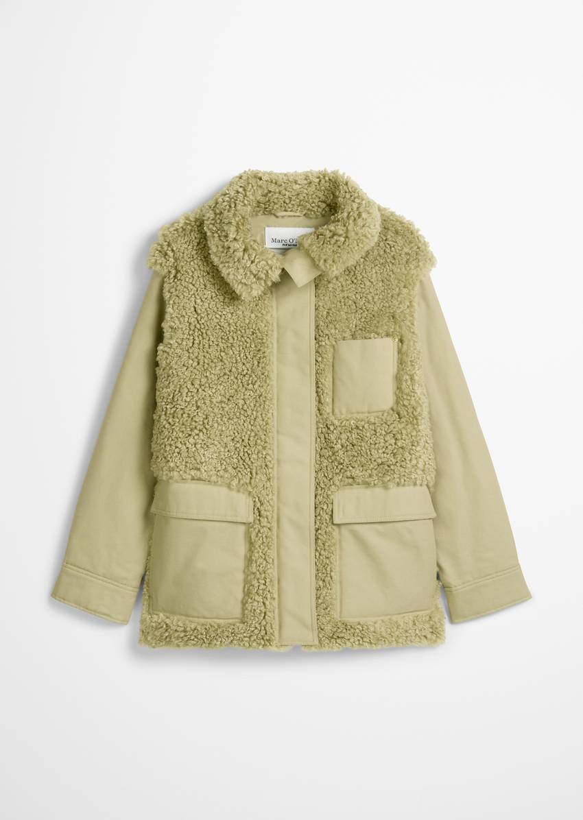 Outdoor jacket oversize made from a casual mix of materials