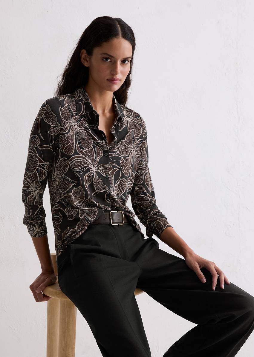 Regular jersey print blouse from LENZING™ ECOVERO™