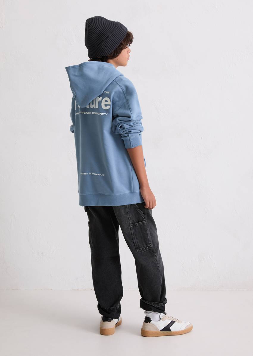 TEENS-BOYS Hoodie made from lightweight organic cotton sweat