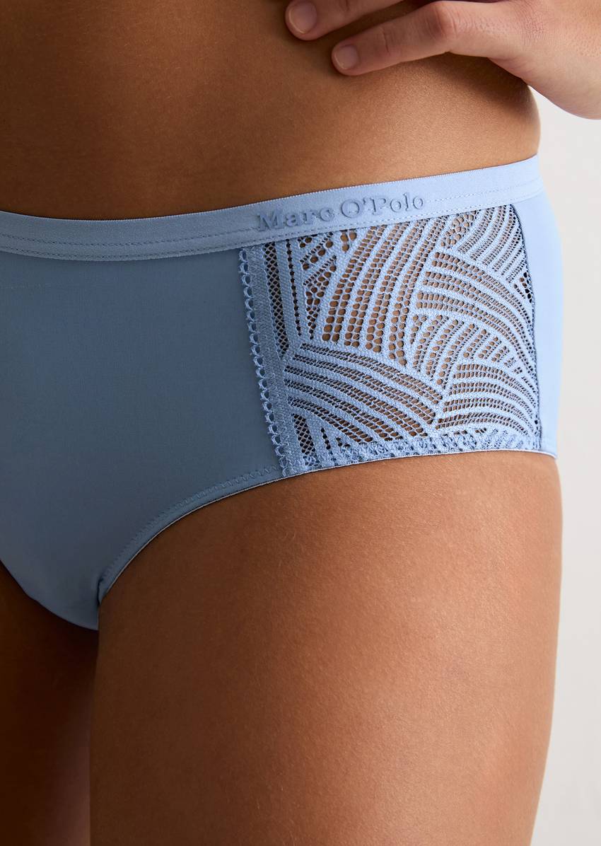 Hipster with lace insert at the side