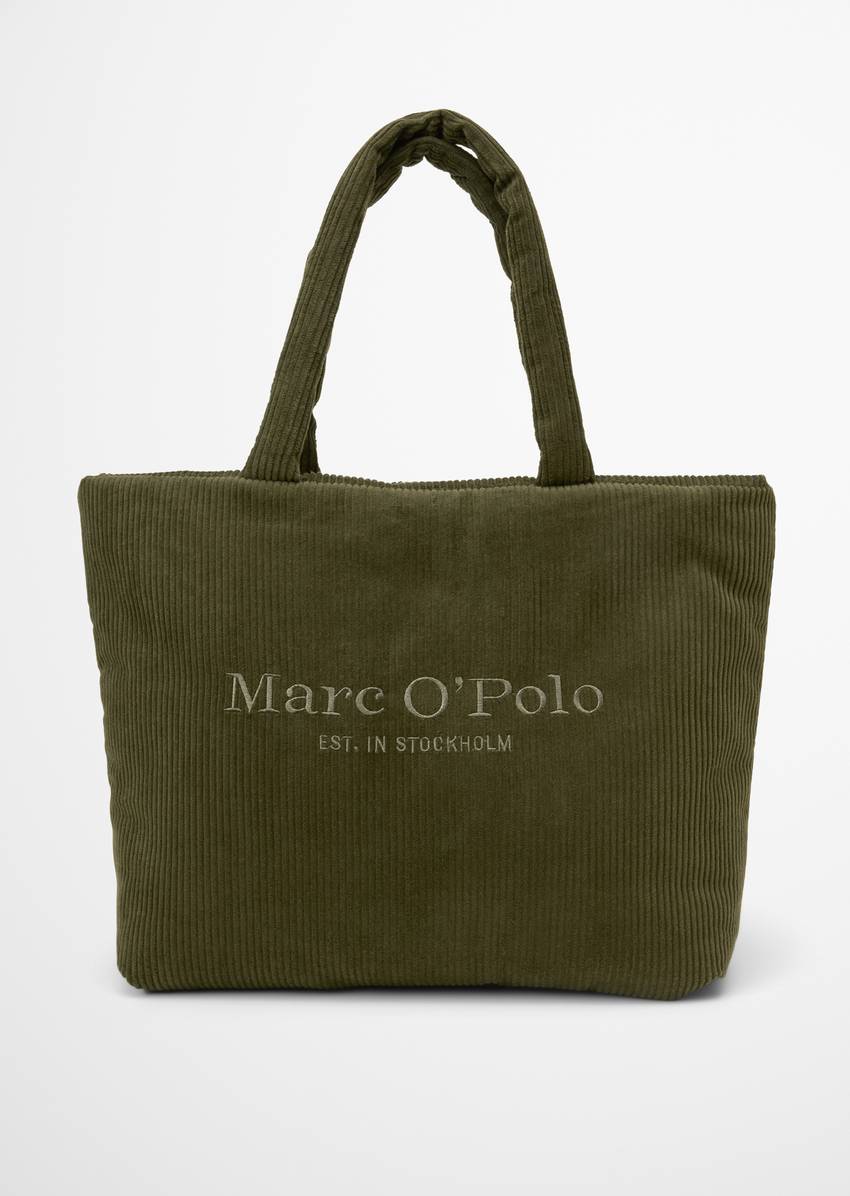 Shopper medium made from soft organic cotton corduroy