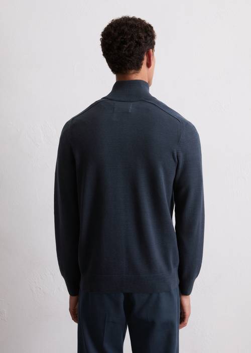 Zipper training jacket made from fine organic cotton piqué
