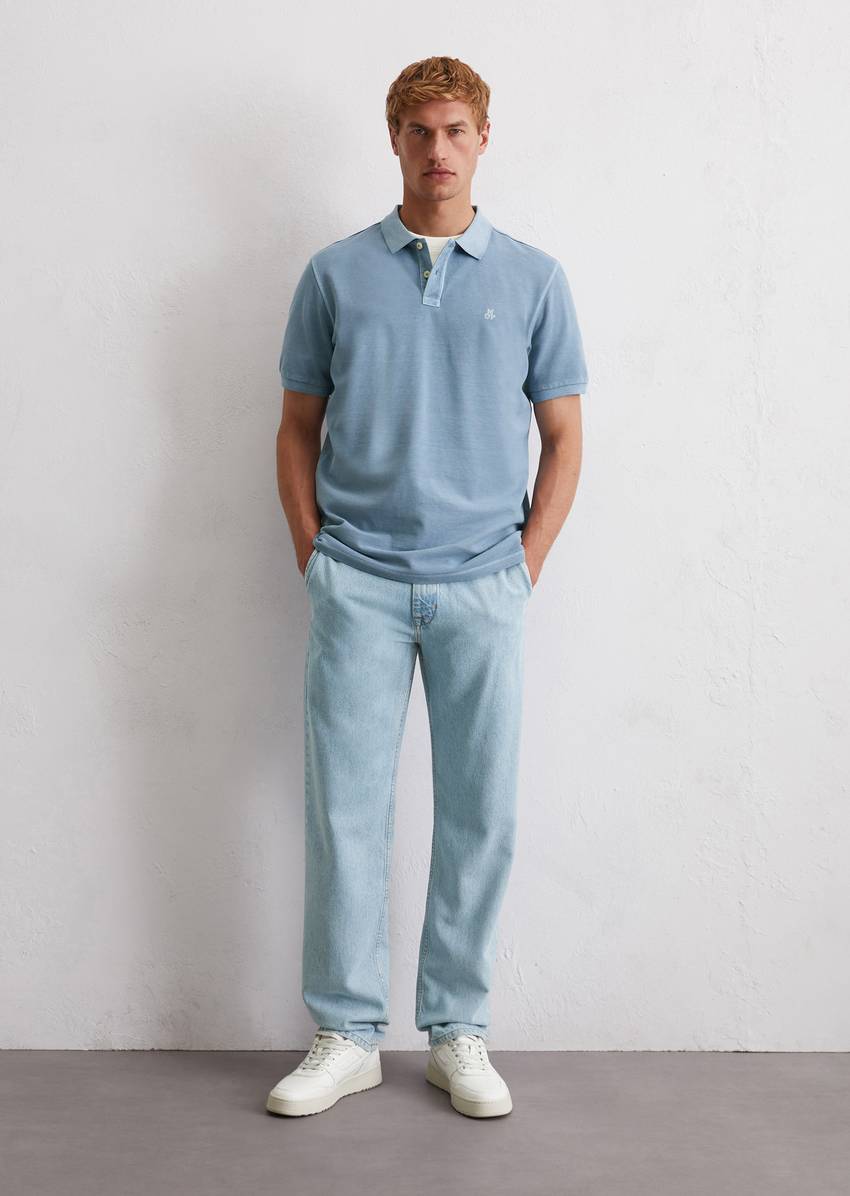 Piqué regular polo shirt made from organic cotton