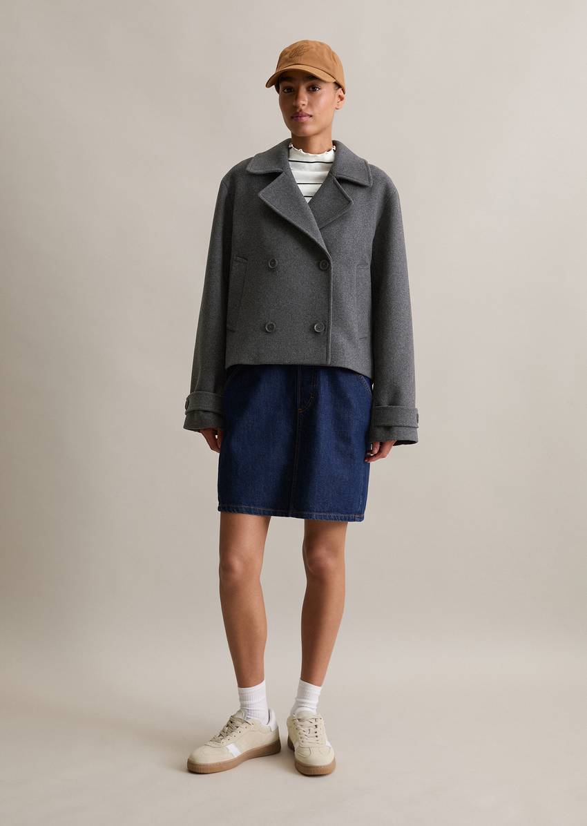 Caban jacket relaxed with recycled wool