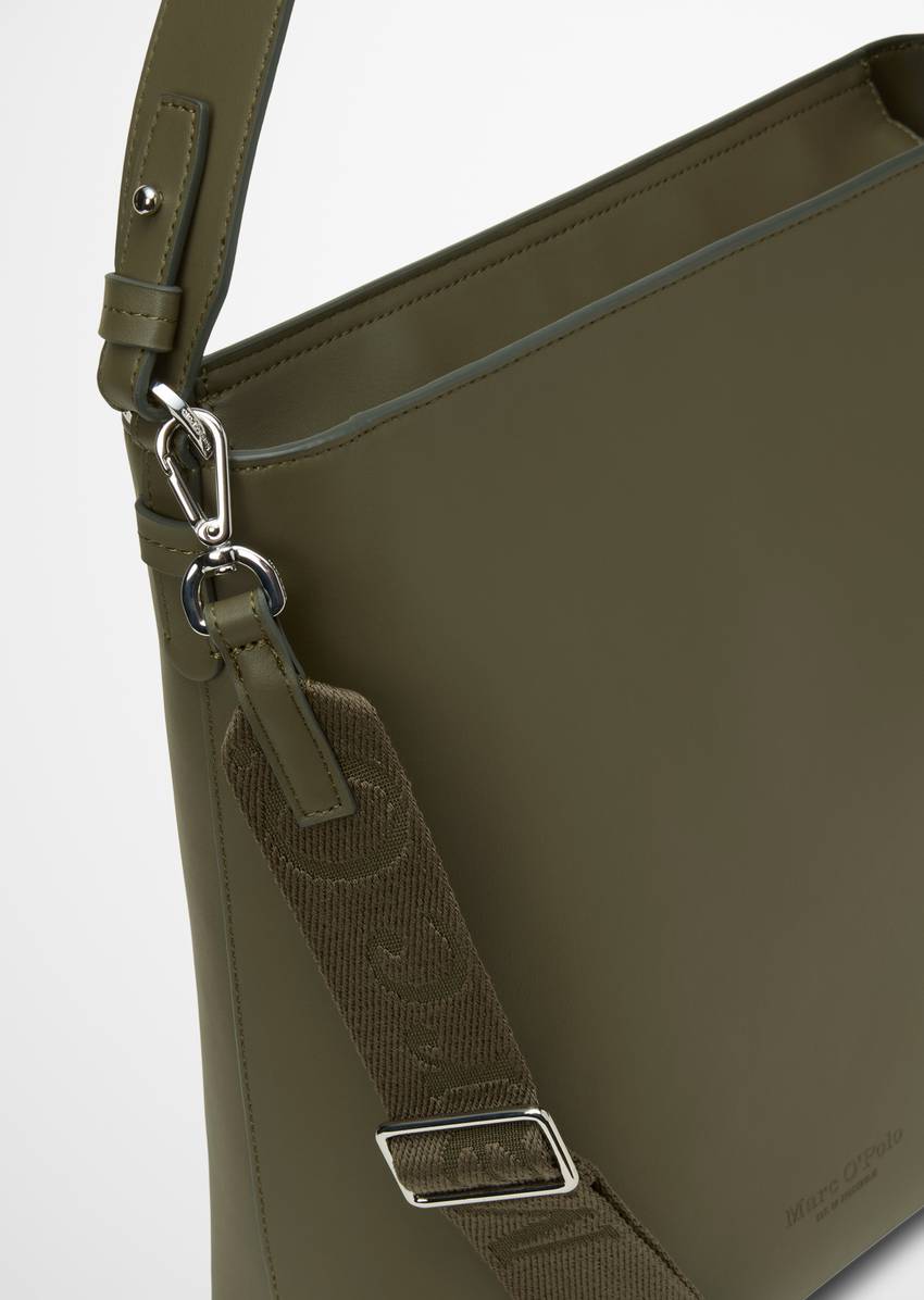 Hobo bag made from a leather alternative made from recycled polyester