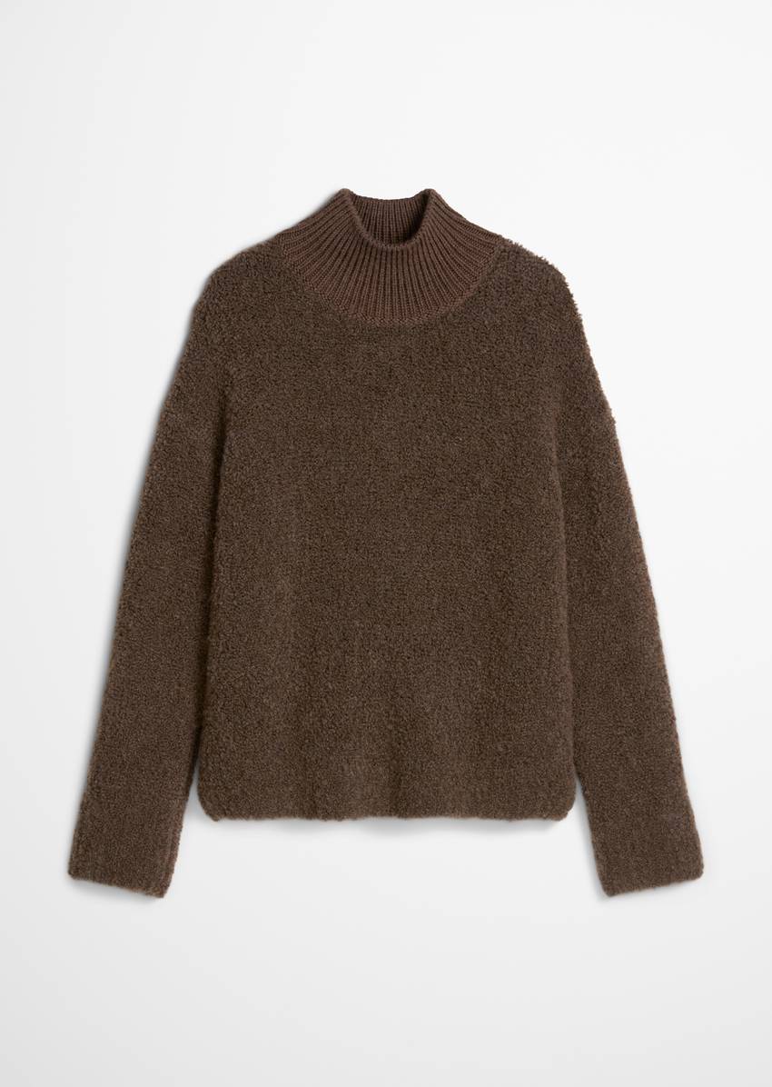 Bouclé sweater regular made from a virgin wool/alpaca wool mix