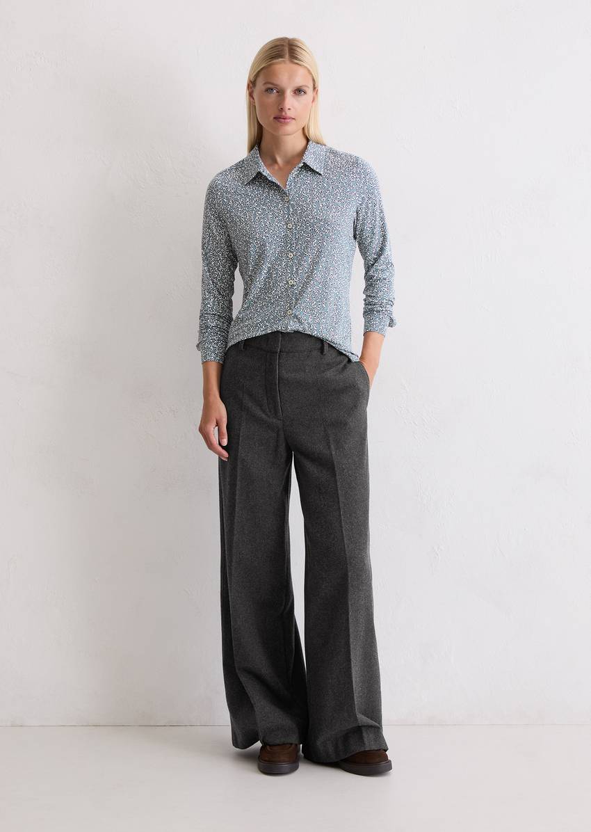 Regular jersey print blouse from LENZING™ ECOVERO™