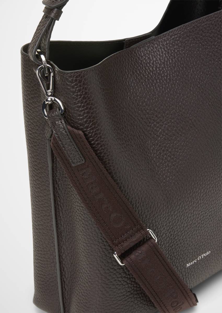 Hobo bag medium made from grained cowhide