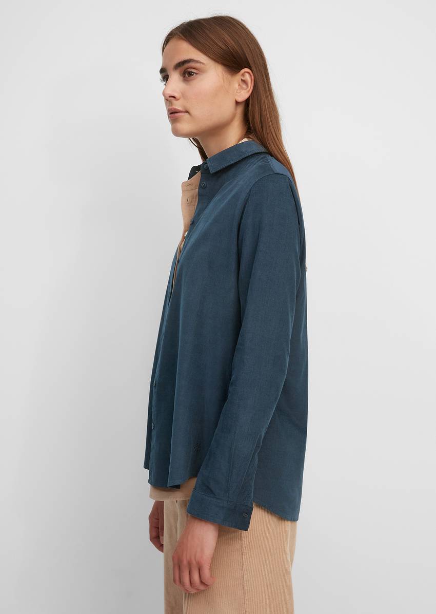 Blouse in velvety corduroy quality