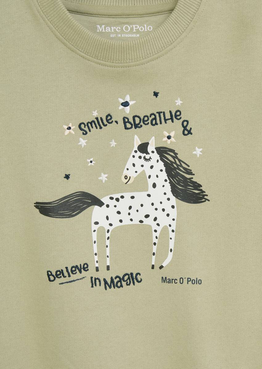 KIDS-GIRLS sweatshirt with print and embroidery