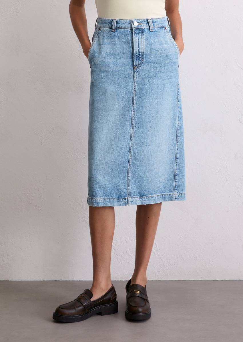 Regular denim skirt made from TENCEL™ Lyocell
