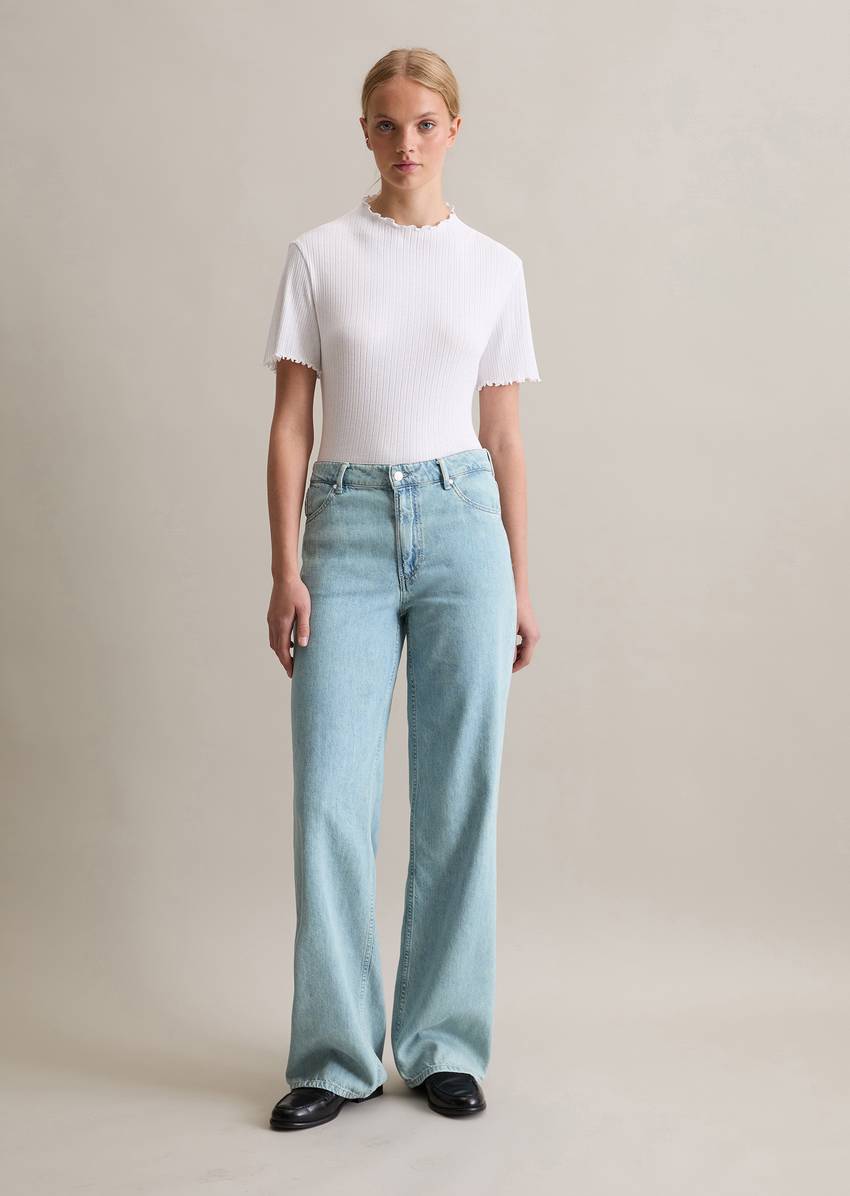 Jeans model Tomma wide with recycled linen from France