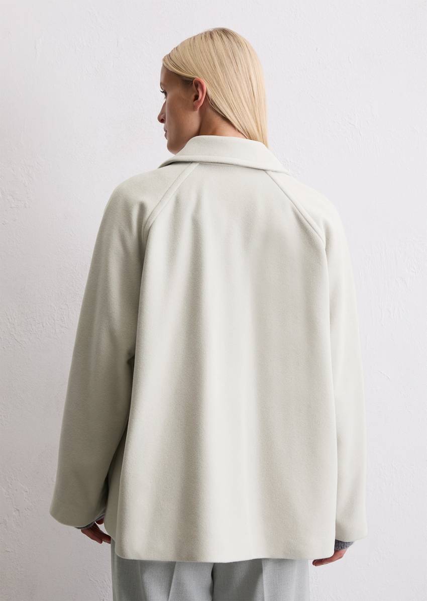Cape jacket relaxed made from a wool mix