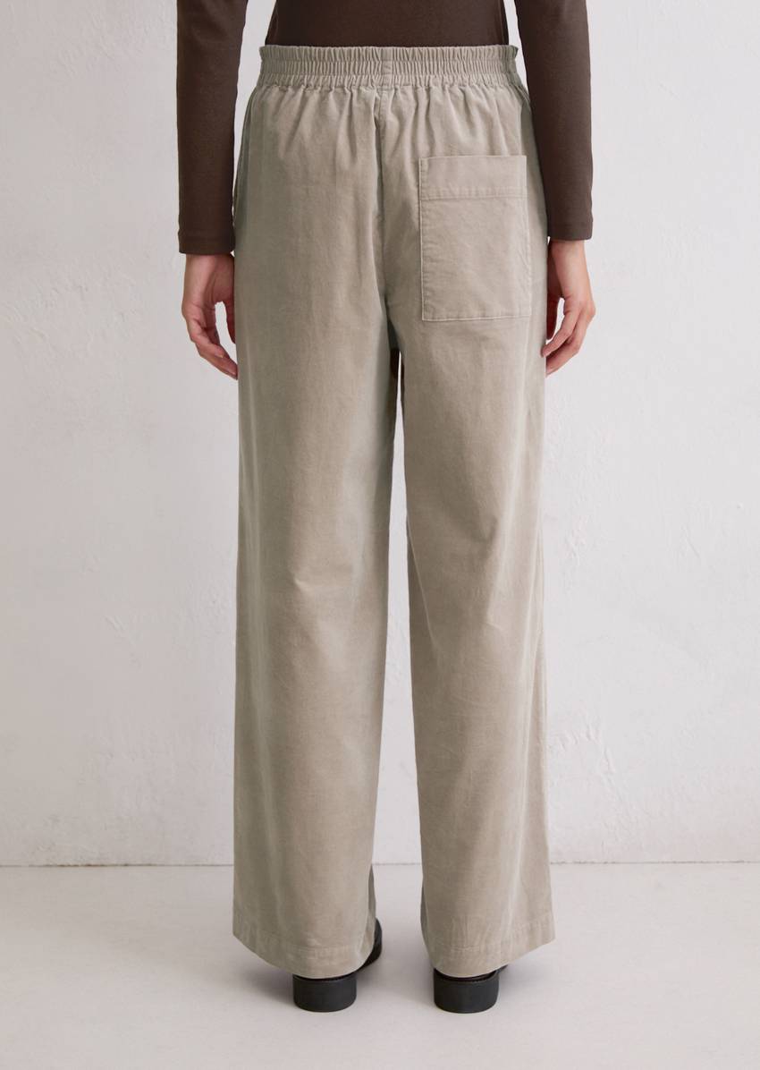 Velvet pants loose made from organic cotton stretch