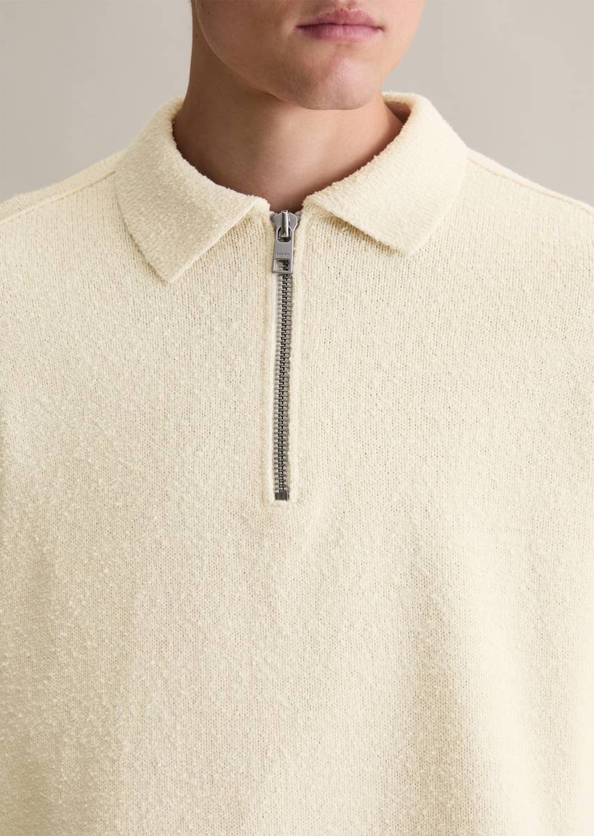 Bouclé knit sweater relaxed made from organic cotton