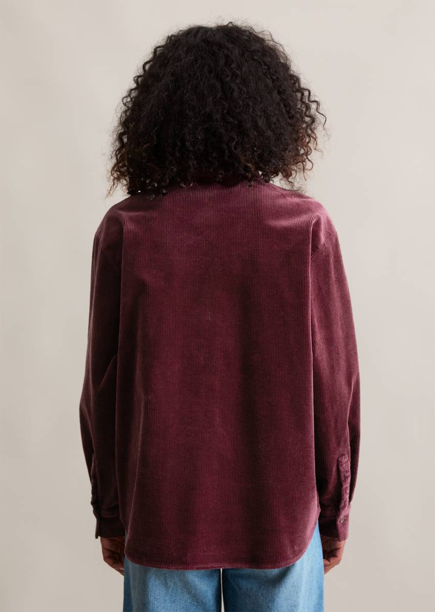 Relaxed blouse made from medium-weight corduroy stretch