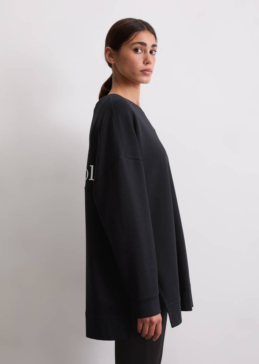 Logo sweatshirt loose made from organic cotton