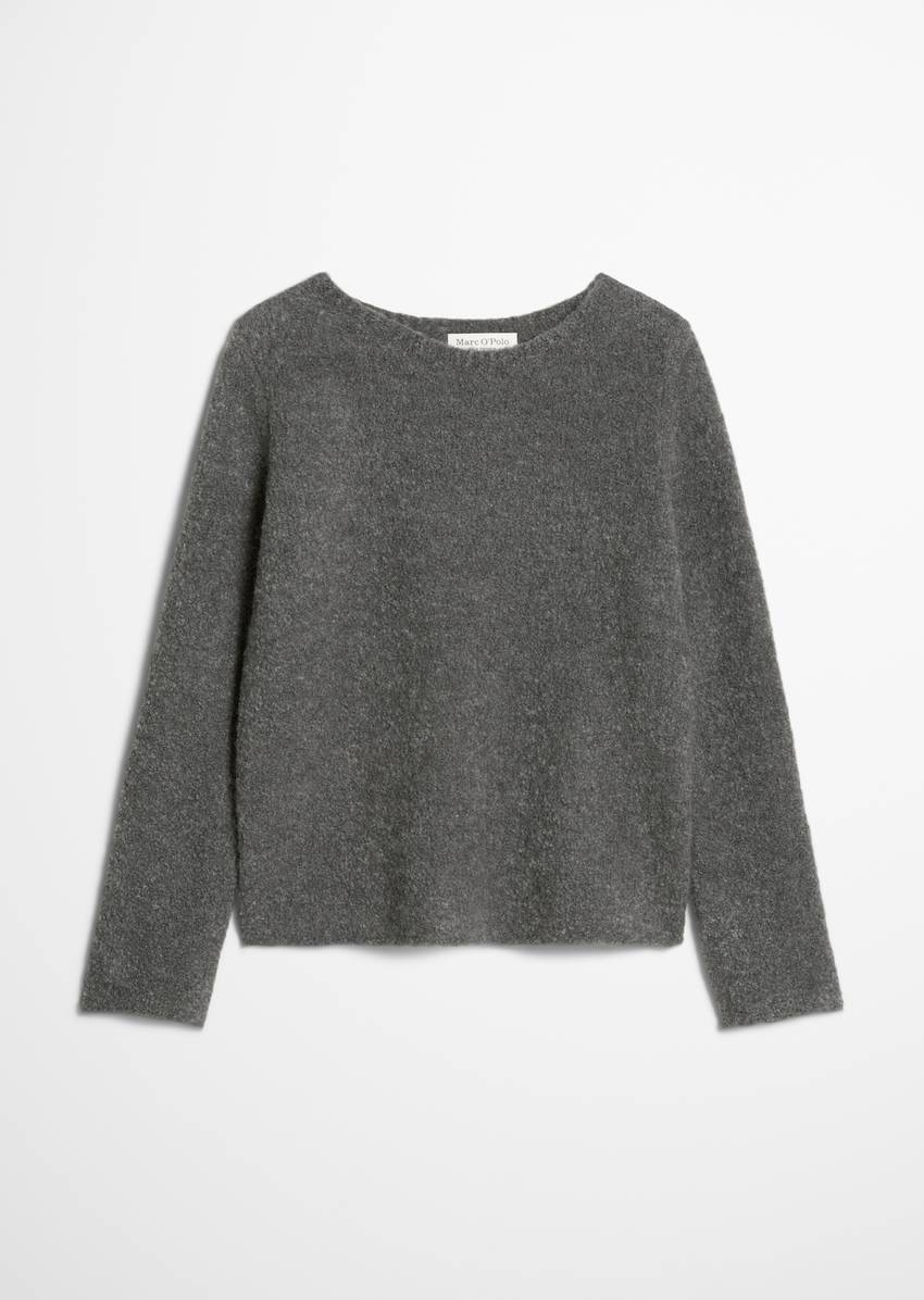 Bouclé sweater regular made from a virgin wool/alpaca wool mix