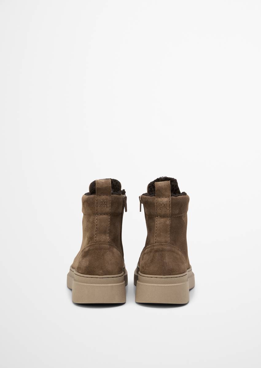 Lace-up boots model Algot with inside zipper