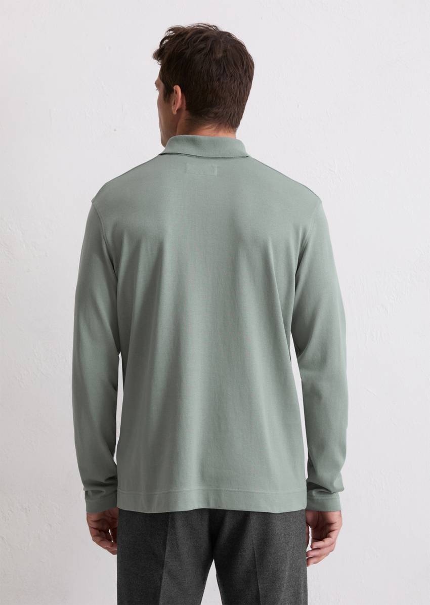 Regular polo shirt made from heavyweight organic cotton jersey