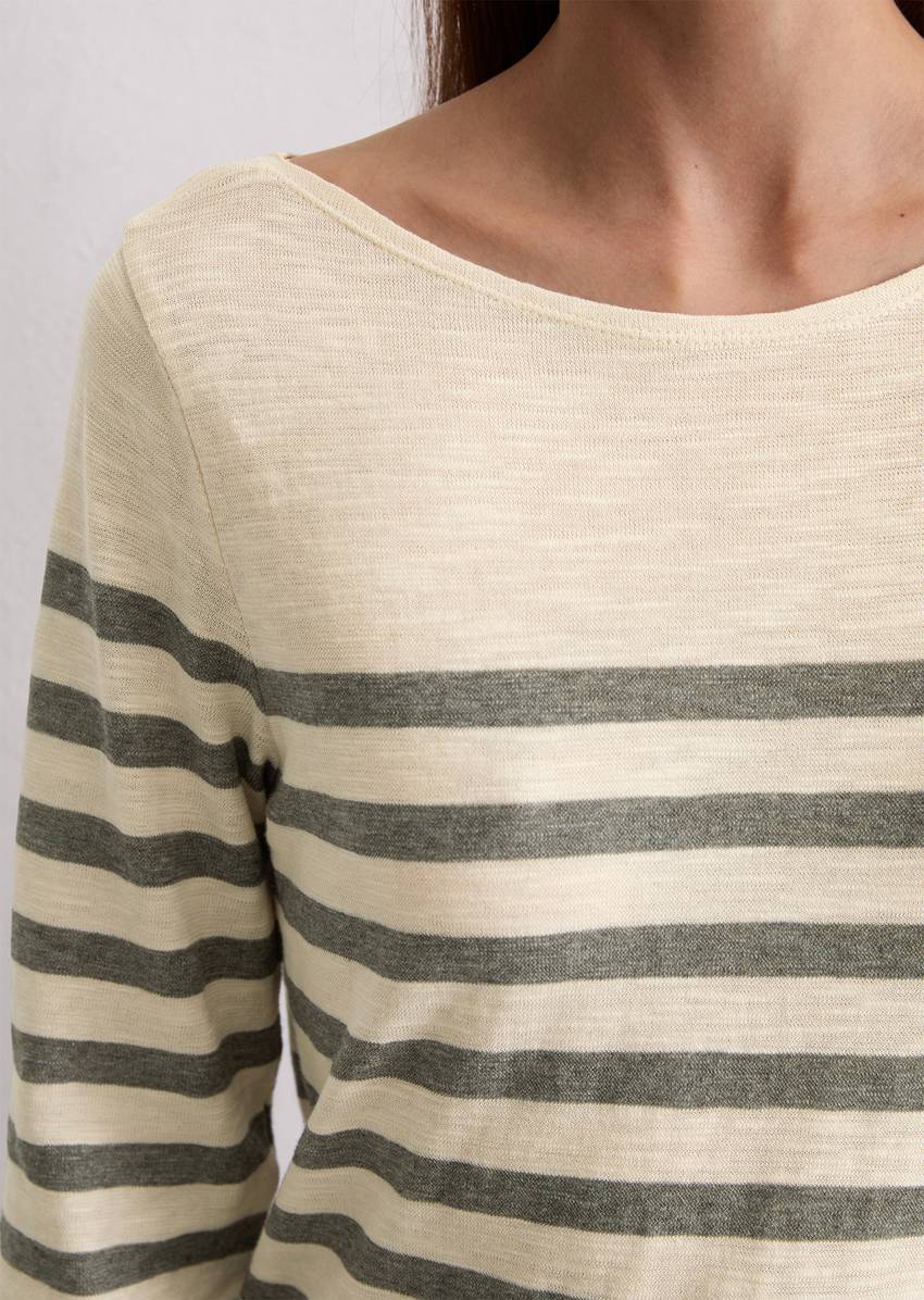 Striped longsleeve regular made from slub jersey