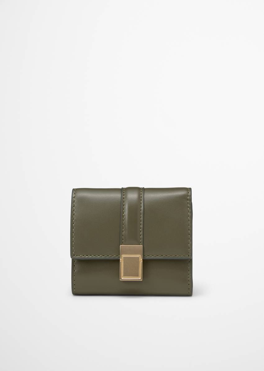 Combination wallet small made from fine lambskin