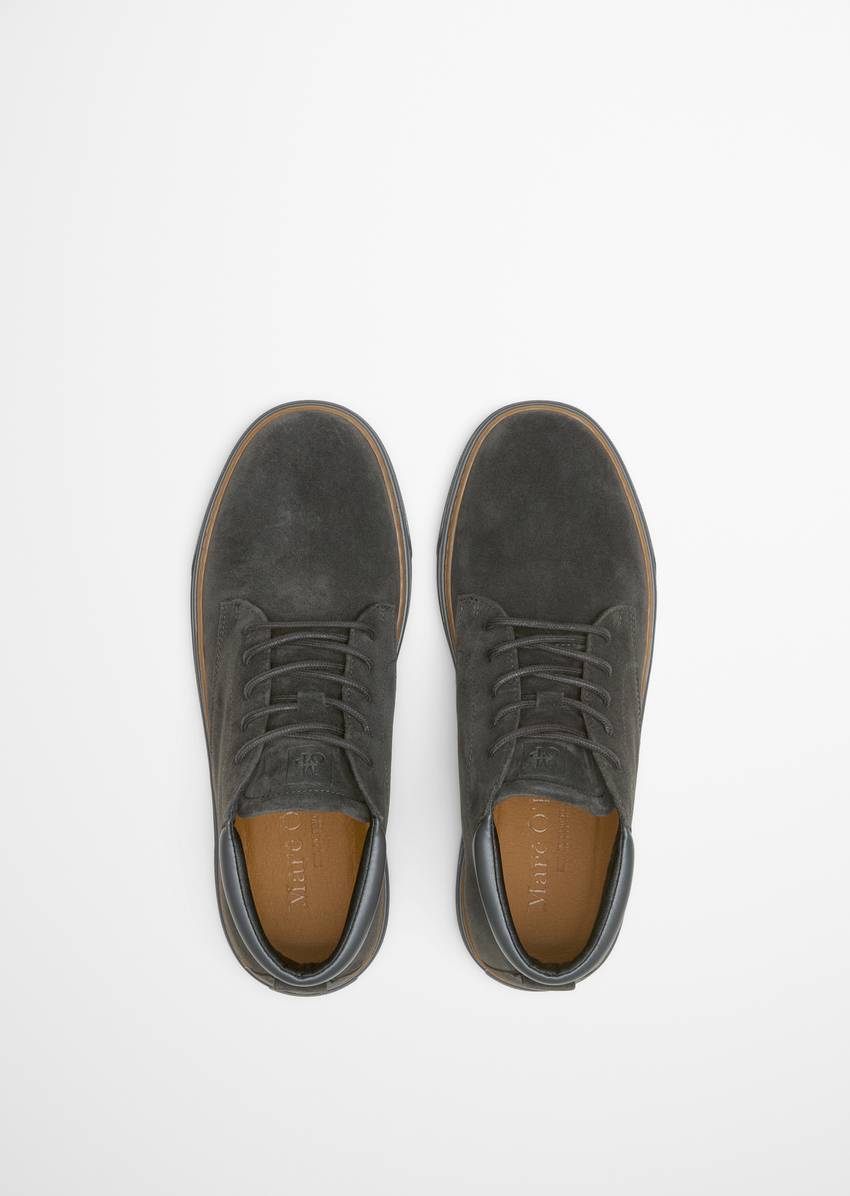 Desert boots made from soft suede cowhide