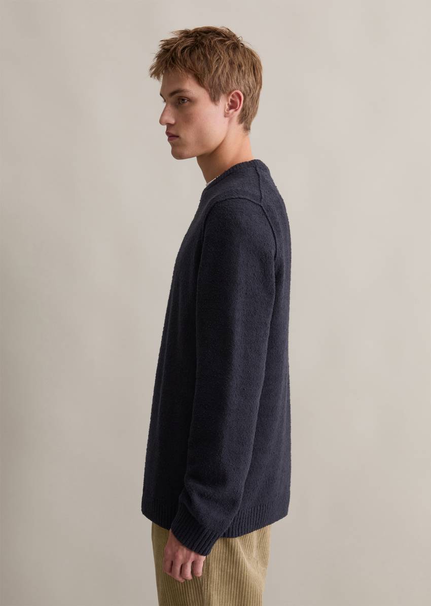 Bouclé knit sweater relaxed made from organic cotton