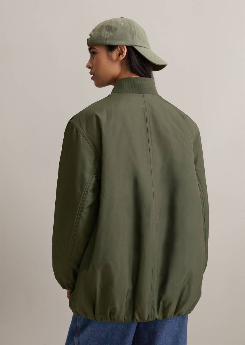 Oversized aviator-style blouson jacket made from recycled polyester