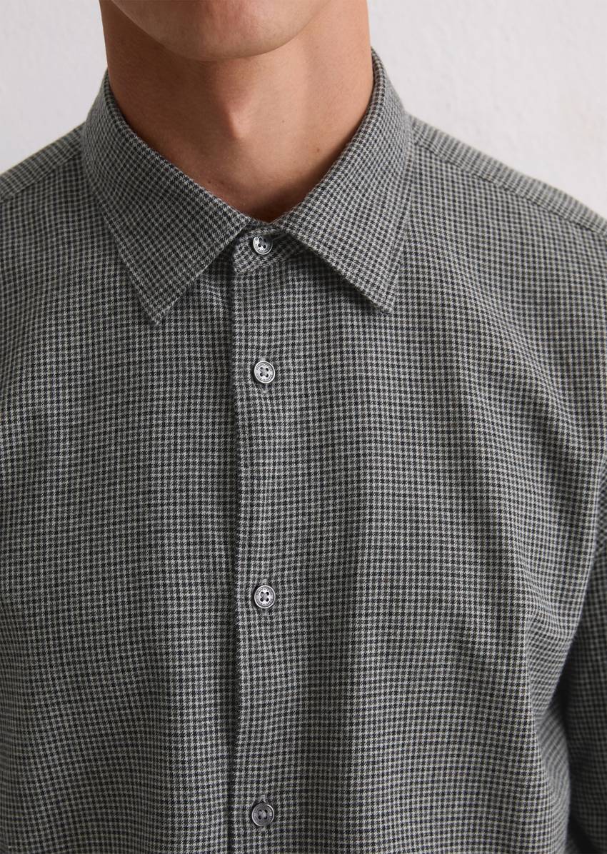 Shirt shaped made from organic cotton flannel